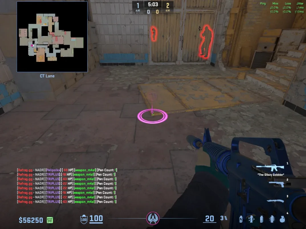 A CT keeps the Checkers doors pressured from CT Lane after the spam sequence.