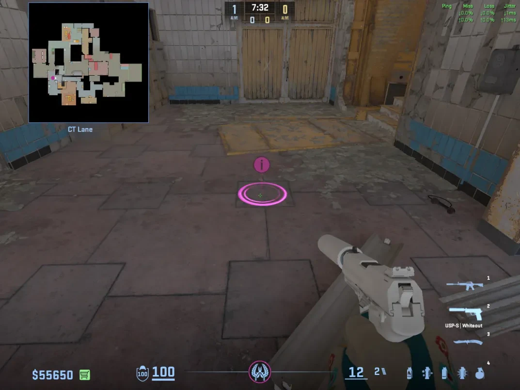 A CT holds the CT Lane vent position after popping through the doors.