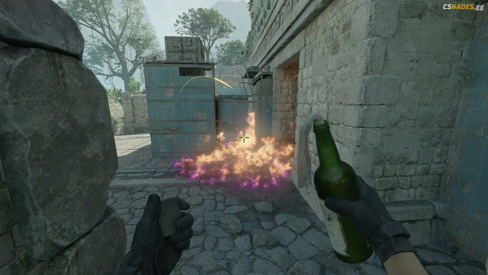 Ancient Pillar molotov result from B Doors