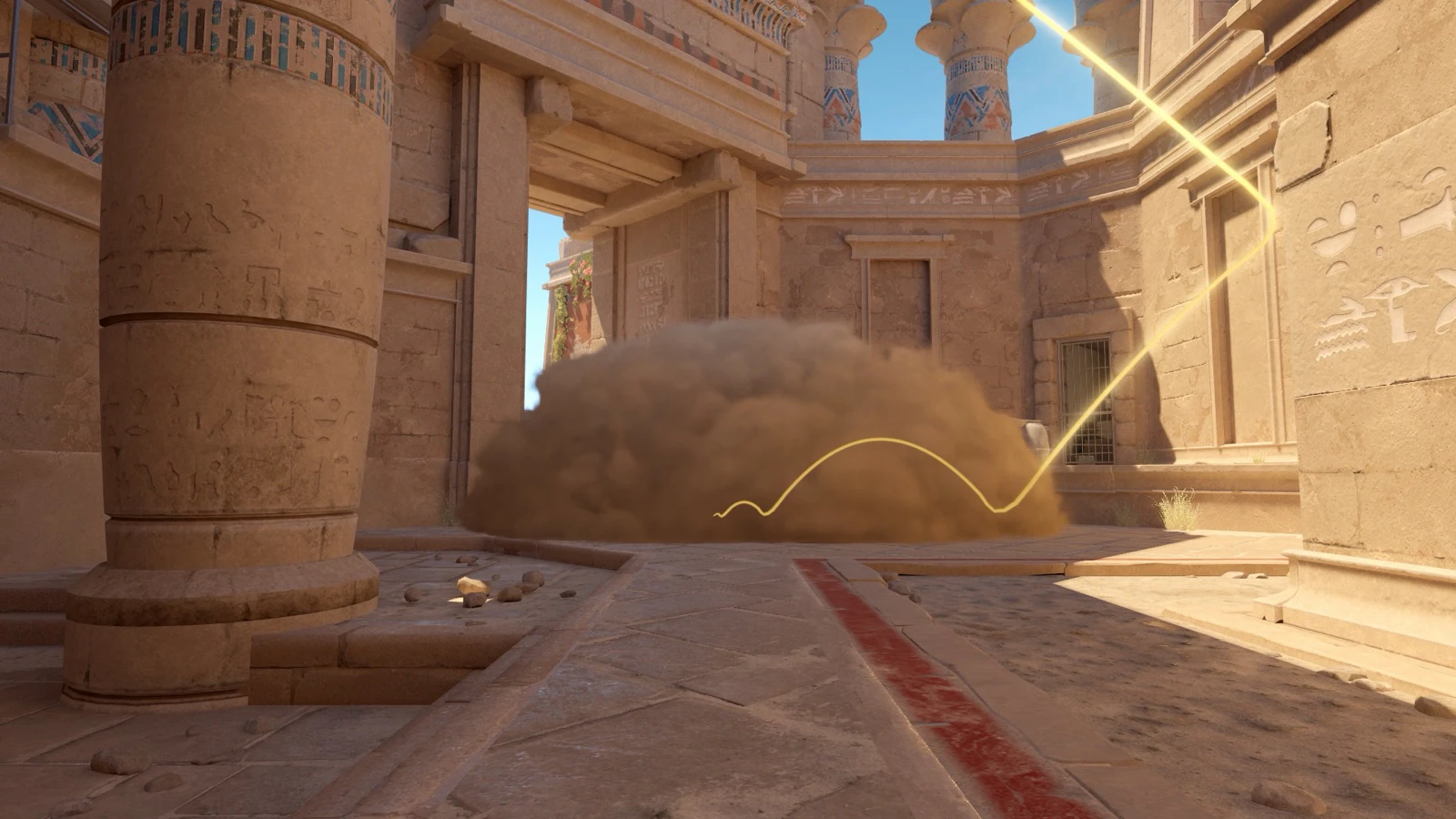 Anubis B Lurk smoke result from Outside T Spawn