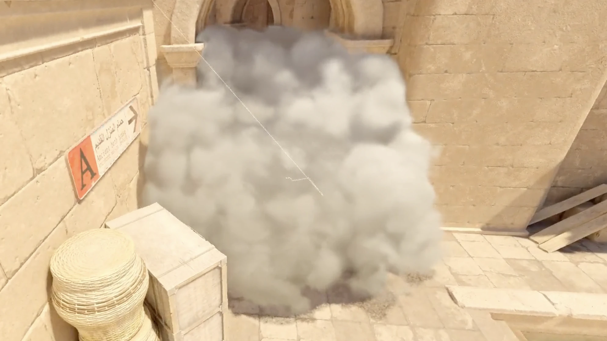 Anubis CT A Main smoke result covering the A Main entrance