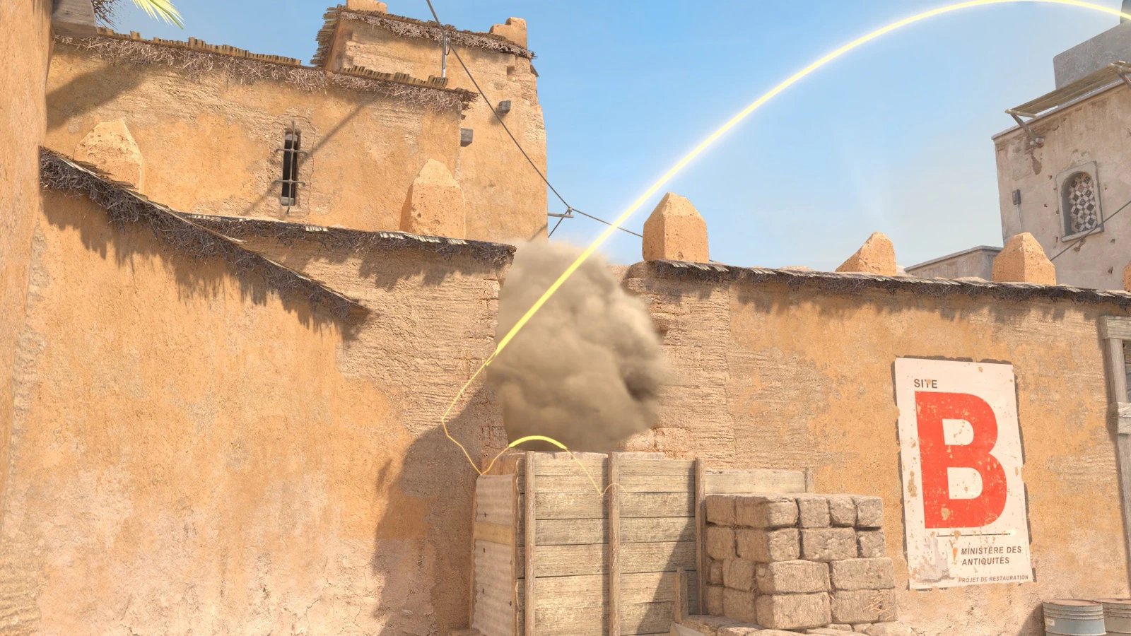 Dust 2 B Window smoke result from T Spawn