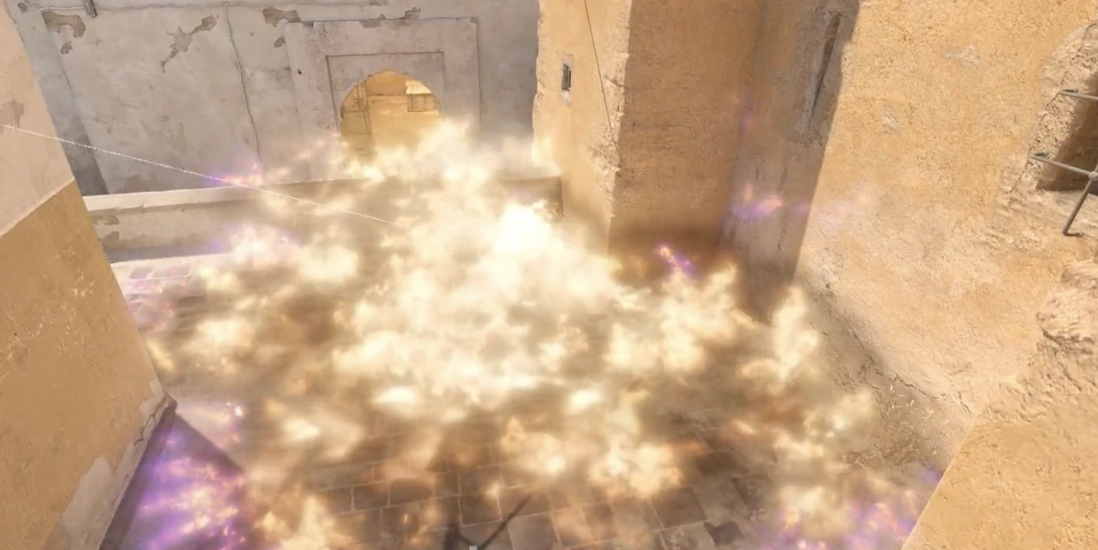 Dust 2 Cat molotov result covering the Catwalk pocket