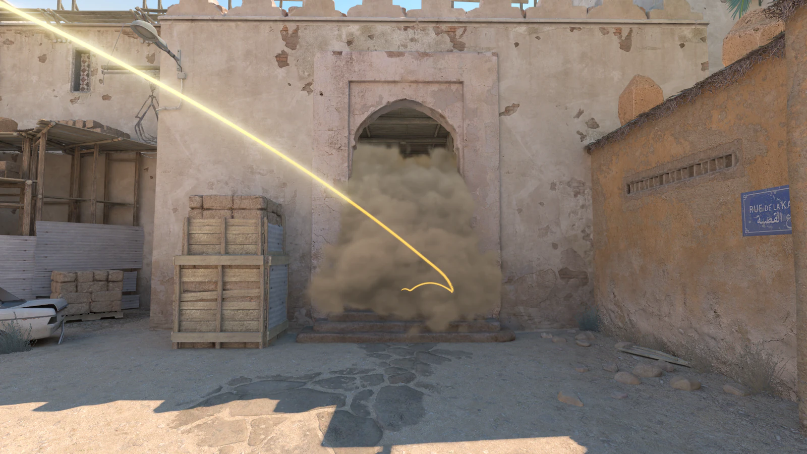 Dust 2 CT B Tunnels smoke result from Outside B