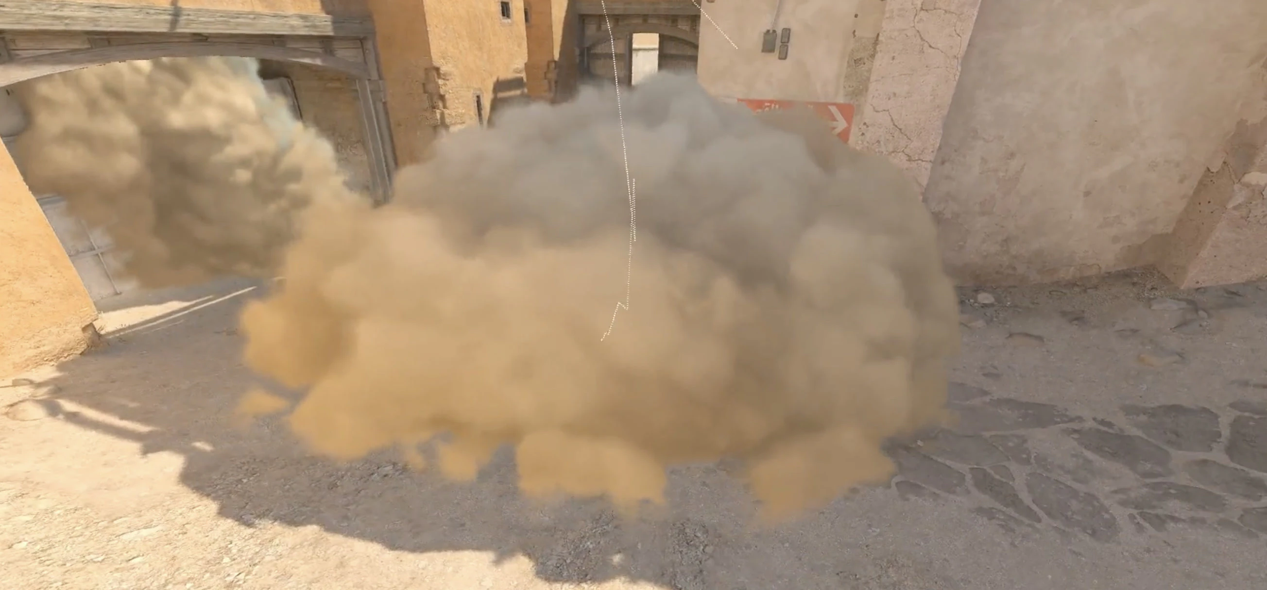 Dust 2 Left Middle smoke result