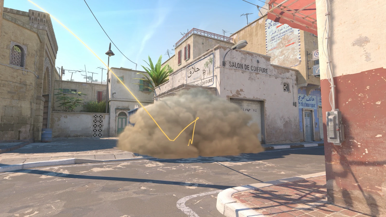 Dust 2 A Long Corner smoke result outside Long Doors