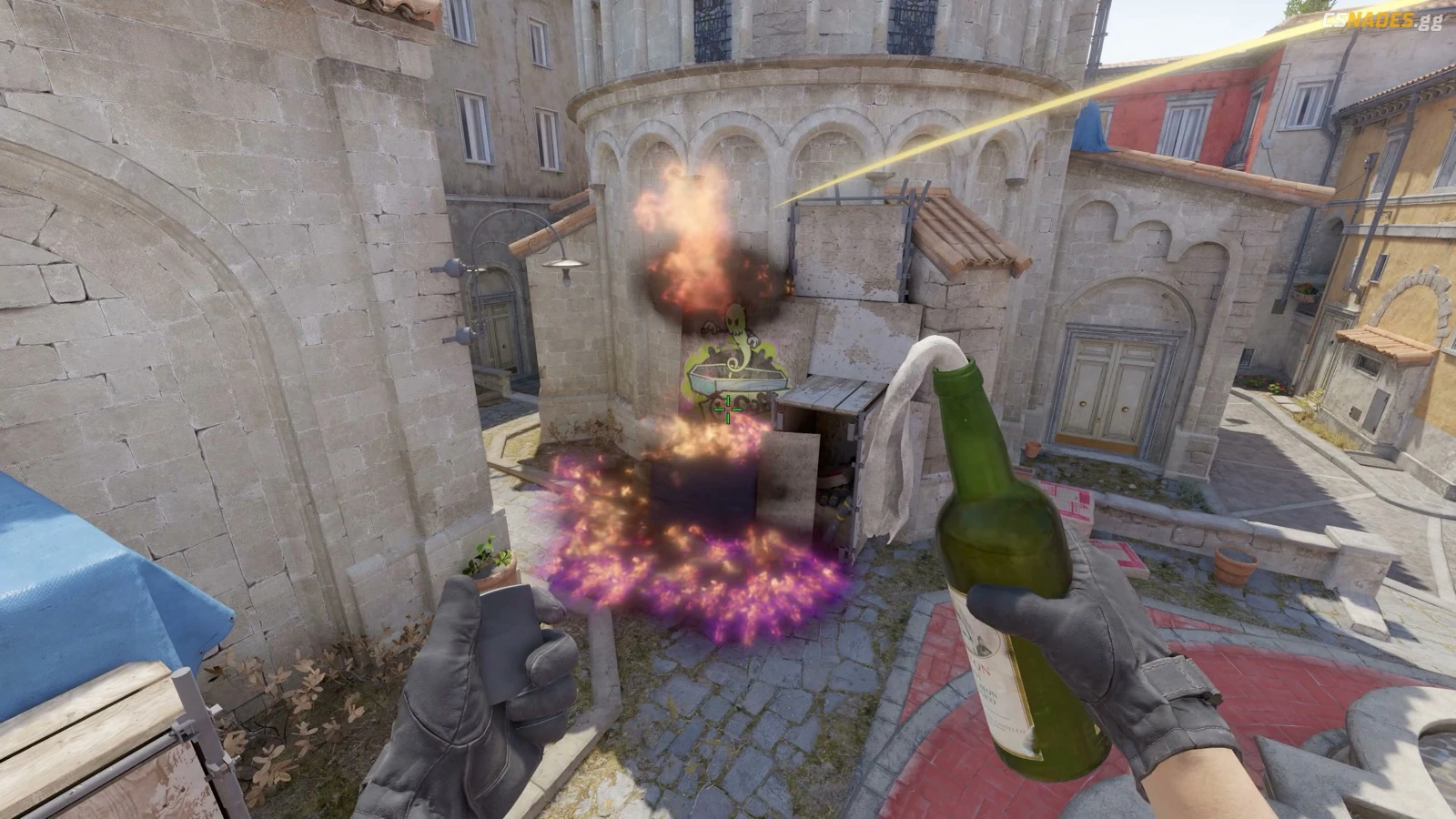 Inferno Coffins molotov result from Half Wall