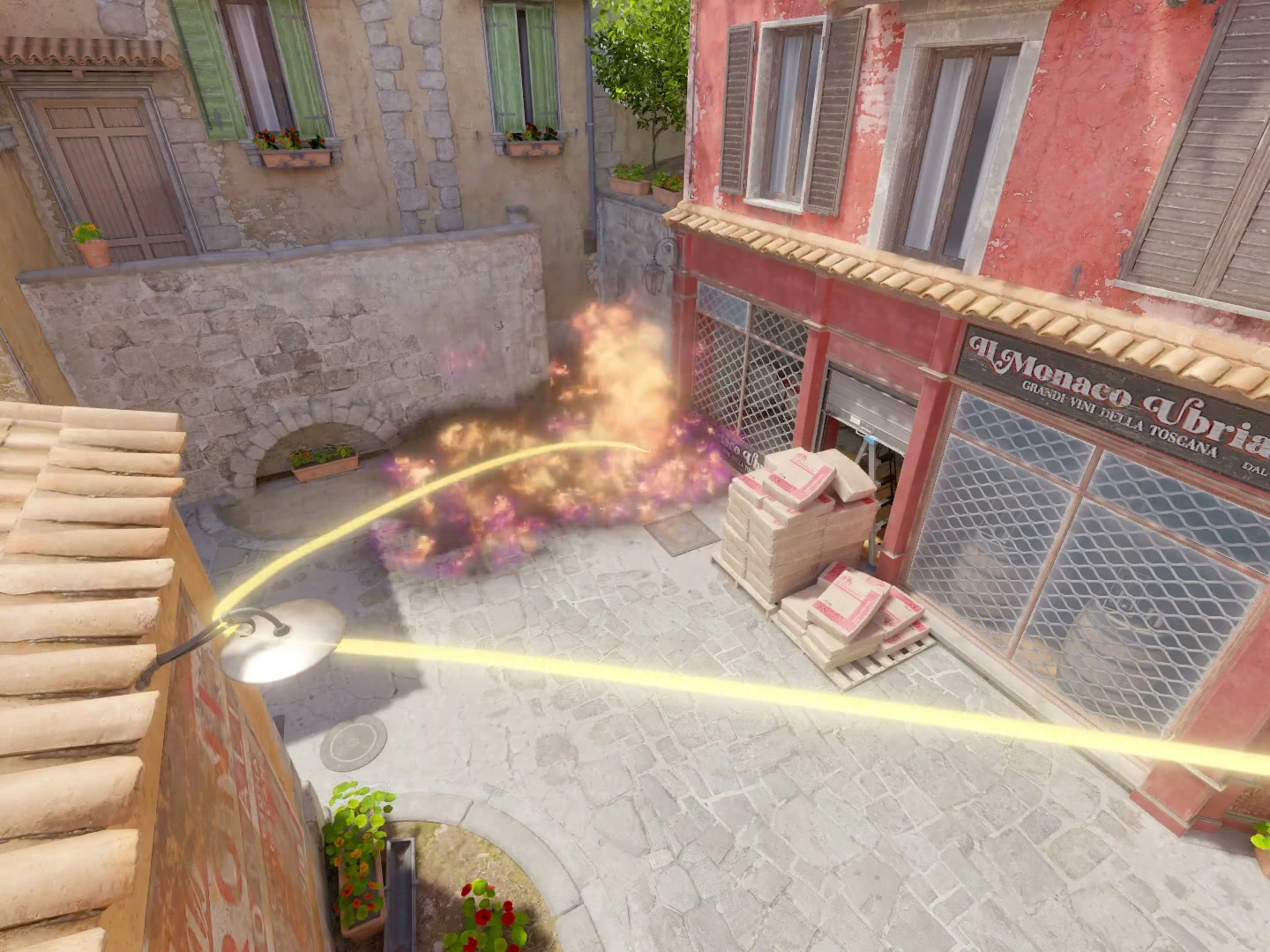 Inferno Sandbags molotov result from Banana