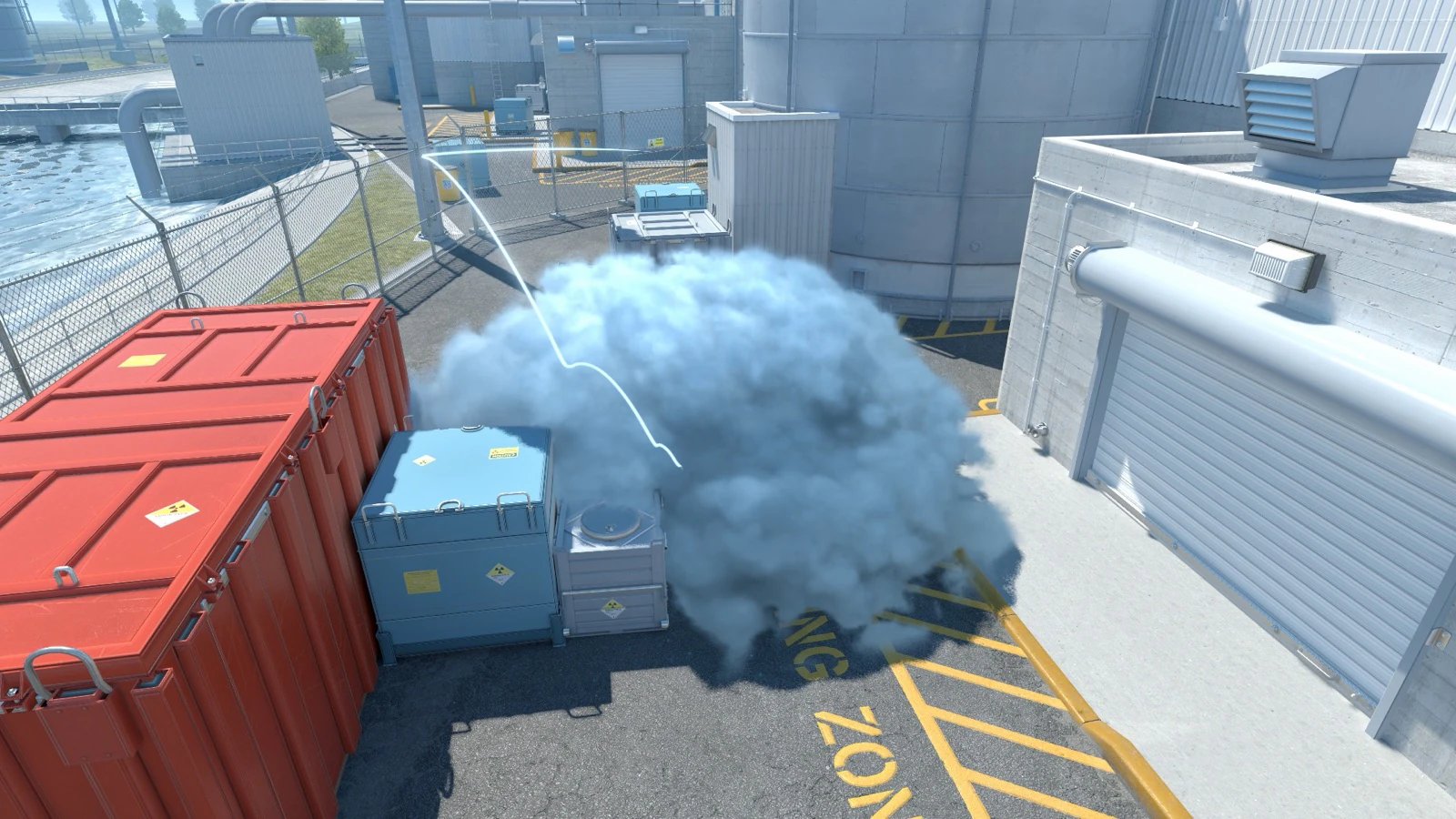 Nuke Close Outside smoke result in Yard
