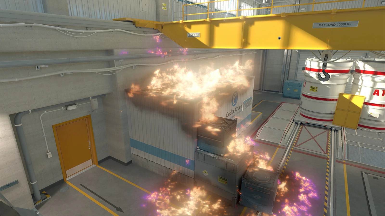 Nuke Top Hut molotov result from T Roof